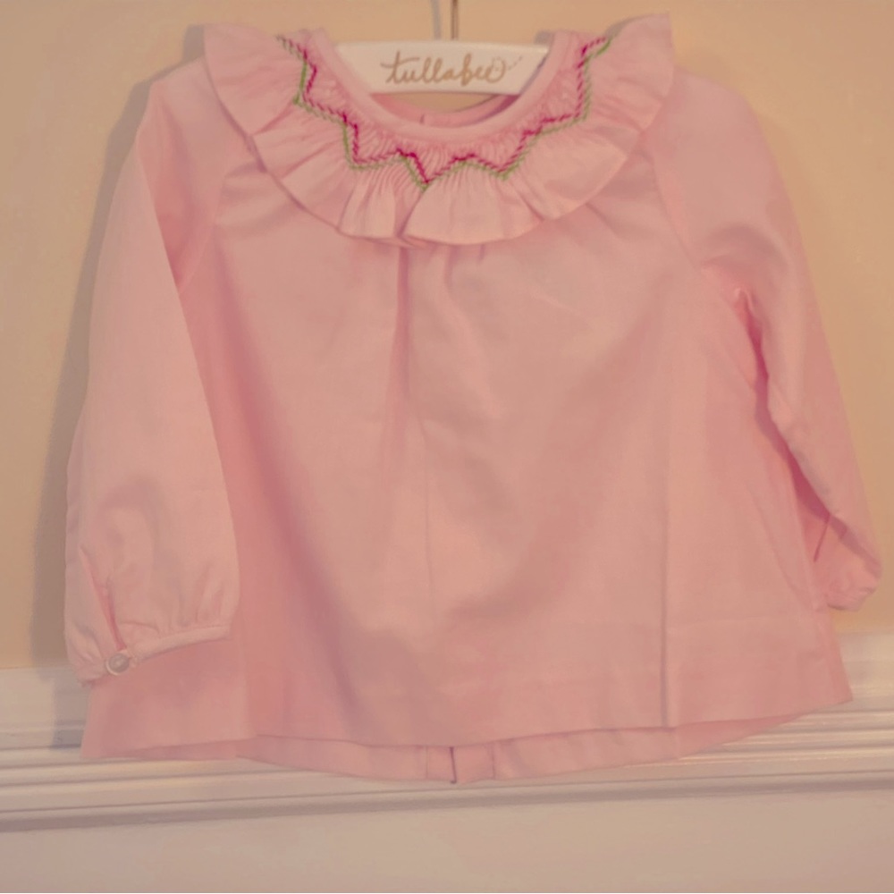 Baby girl, Jacadi, blouse and slacks. Sweet pink.